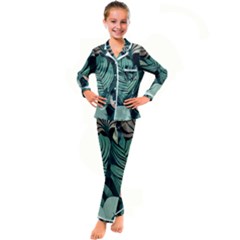 Kids  Satin Long Sleeve Pajamas Set 