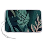 Green Nature Bohemian Painting Leaves Foliage Pen Storage Case (S)