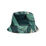 Green Nature Bohemian Painting Leaves Foliage Bucket Hat (Kids)