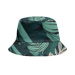 Green Nature Bohemian Painting Leaves Foliage Inside Out Bucket Hat