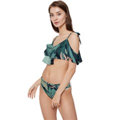 Ruffle Edge Tie Up Bikini Set	 