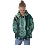 Green Nature Bohemian Painting Leaves Foliage Kids  Oversized Hoodie