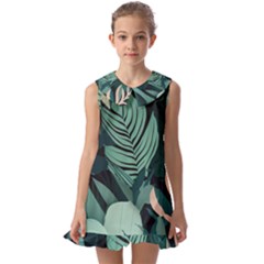 Kids  Pilgrim Collar Ruffle Hem Dress 