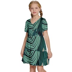 Kids  Short Sleeve Tiered Mini Dress 