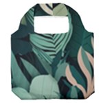 Green Nature Bohemian Painting Leaves Foliage Premium Foldable Grocery Recycle Bag