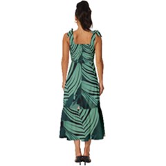 Tie-Strap Tiered Midi Chiffon Dress 
