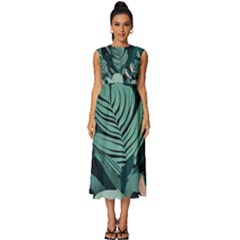 Sleeveless Round Neck Midi Dress 