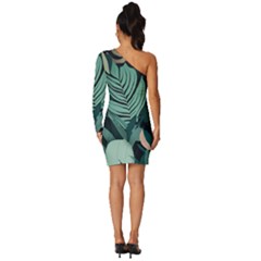 Long Sleeve One Shoulder Mini Dress 