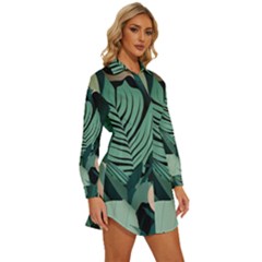 Womens Long Sleeve Shirt Dress 