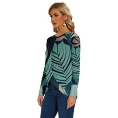 Long Sleeve Crew Neck Pullover Top 