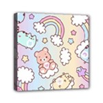 Pusheen Carebears Bears Cat Colorful Cute Pastel Pattern Mini Canvas 6  x 6  (Stretched)