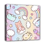 Pusheen Carebears Bears Cat Colorful Cute Pastel Pattern Mini Canvas 8  x 8  (Stretched)