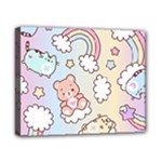 Pusheen Carebears Bears Cat Colorful Cute Pastel Pattern Canvas 10  x 8  (Stretched)