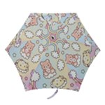 Pusheen Carebears Bears Cat Colorful Cute Pastel Pattern Mini Folding Umbrellas