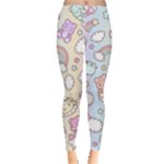 Pusheen Carebears Bears Cat Colorful Cute Pastel Pattern Leggings 