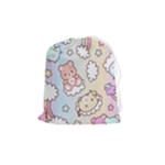 Pusheen Carebears Bears Cat Colorful Cute Pastel Pattern Drawstring Pouch (Medium)