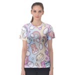 Pusheen Carebears Bears Cat Colorful Cute Pastel Pattern Women s Sport Mesh Tee