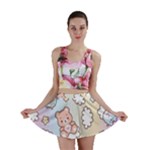 Pusheen Carebears Bears Cat Colorful Cute Pastel Pattern Mini Skirt