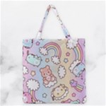 Pusheen Carebears Bears Cat Colorful Cute Pastel Pattern Grocery Tote Bag