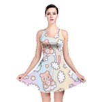 Pusheen Carebears Bears Cat Colorful Cute Pastel Pattern Reversible Skater Dress