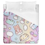 Pusheen Carebears Bears Cat Colorful Cute Pastel Pattern Duvet Cover (Queen Size)