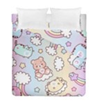 Pusheen Carebears Bears Cat Colorful Cute Pastel Pattern Duvet Cover Double Side (Full/ Double Size)