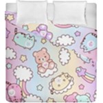 Pusheen Carebears Bears Cat Colorful Cute Pastel Pattern Duvet Cover Double Side (King Size)