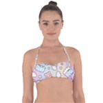 Pusheen Carebears Bears Cat Colorful Cute Pastel Pattern Halter Bandeau Bikini Top