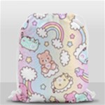 Pusheen Carebears Bears Cat Colorful Cute Pastel Pattern Drawstring Bag (Small)