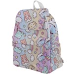 Pusheen Carebears Bears Cat Colorful Cute Pastel Pattern Top Flap Backpack