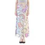 Pusheen Carebears Bears Cat Colorful Cute Pastel Pattern Full Length Maxi Skirt