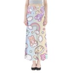 Pusheen Carebears Bears Cat Colorful Cute Pastel Pattern Full Length Maxi Skirt