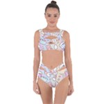 Pusheen Carebears Bears Cat Colorful Cute Pastel Pattern Bandaged Up Bikini Set 