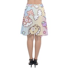 Chiffon Wrap Front Skirt 