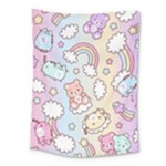 Pusheen Carebears Bears Cat Colorful Cute Pastel Pattern Medium Tapestry