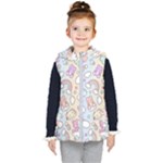 Pusheen Carebears Bears Cat Colorful Cute Pastel Pattern Kids  Hooded Puffer Vest