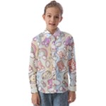 Pusheen Carebears Bears Cat Colorful Cute Pastel Pattern Kids  Long Sleeve Shirt