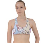 Pusheen Carebears Bears Cat Colorful Cute Pastel Pattern Criss Cross Racerback Sports Bra