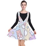 Pusheen Carebears Bears Cat Colorful Cute Pastel Pattern Plunge Pinafore Dress