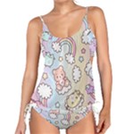 Pusheen Carebears Bears Cat Colorful Cute Pastel Pattern Tankini Set