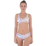 Pusheen Carebears Bears Cat Colorful Cute Pastel Pattern Criss Cross Bikini Set