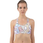 Pusheen Carebears Bears Cat Colorful Cute Pastel Pattern Back Web Sports Bra