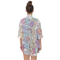 Open Front Chiffon Kimono 
