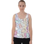 Pusheen Carebears Bears Cat Colorful Cute Pastel Pattern Velvet Tank Top