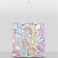 Full Print Rope Handle Tote (Large) 
