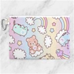 Pusheen Carebears Bears Cat Colorful Cute Pastel Pattern Canvas Cosmetic Bag (XL)