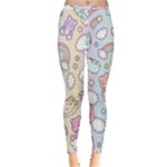 Pusheen Carebears Bears Cat Colorful Cute Pastel Pattern Inside Out Leggings