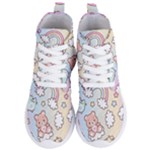 Pusheen Carebears Bears Cat Colorful Cute Pastel Pattern Women s Lightweight High Top Sneakers