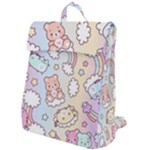 Pusheen Carebears Bears Cat Colorful Cute Pastel Pattern Flap Top Backpack