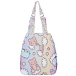 Pusheen Carebears Bears Cat Colorful Cute Pastel Pattern Center Zip Backpack